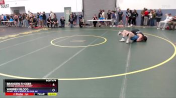 175 lbs Cons. Semi - Branden Rhodes, Pioneer Grappling Academy vs Warren Blood, Valdez Youth Wrestling Club Inc.