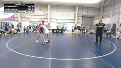 132 lbs Nixon Canfield, Utah Gold vs Lucas Stirling, Wyoming Brown