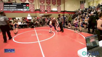 55 lbs 3rd Place - Harper Atkinson, Wyandotte Youth Wrestling vs Keaton Gregory, Vian Wrestling Club