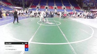 100 lbs Cons 16 #2 - Chance Wuhr, OH vs Ethan Humphrey, IA