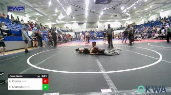 92 lbs Consolation - Kaleb Proctor, Henryetta Knights Wrestling Club vs Kyran Anderson, Fort Gibson Youth Wrestling