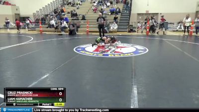 65 lbs Cons. Semi - Cruz Prasnicki, Dakota Boyz Wrestling Club vs Liam Hamacher, Pursuit Wrestling Minnesota