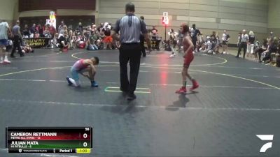 56 lbs Round 1 (6 Team) - Cameron Rettmann, Metro All Stars vs Julian Mata, Mi Pitbulls