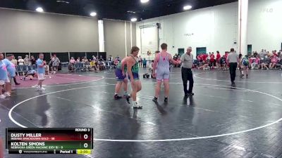 285 lbs Round 3 (16 Team) - Dusty Miller, Indiana Smackdown Gold vs Kolten Simons, Nebraska Green Machine (Dev B)