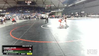 Girls 3A/4A 135 Cons. Round 4 - Cassidy Sylves, Ballard (Girls) vs Juju Kilroy, Marysville Pilchuck (Girls)