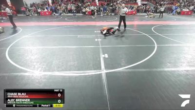 90 lbs Semifinal - Chase Blau, West Bend Wildcats vs Alec Brenner, Oregon Youth Wrestling