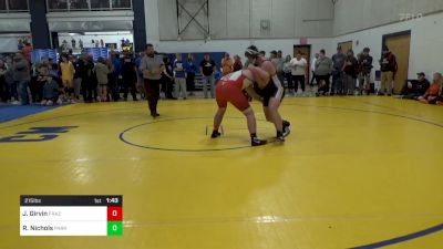 215 lbs Round Of 32 - Josh Girvin, Frazier vs Ryland Nichols, Parkersburg South-WV