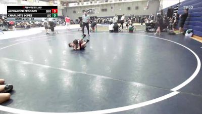 62 lbs Cons. Round 3 - Alexander Fedosov, Savage House Wrestling Club vs Charlotte Lopez, Legacy Wrestling Center