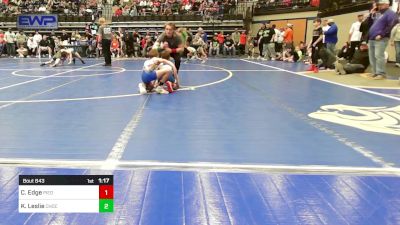 58 lbs Semifinal - Cooper Edge, Piedmont vs Kolson Leslie, Choctaw Ironman Youth Wrestling