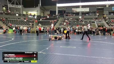 125 lbs Cons. Round 2 - Zac Minino, The Best Wrestler vs Deaundrey Holmes, Sutherland Youth Wrestling