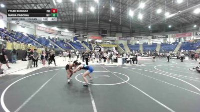 116 lbs 3rd Place - Tylee Schultz, Pikes Peak Warriors vs Maria Pascual, No Team