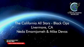 The California All Stars - Livermore - Black Ops [2025 L6 Senior Medium Coed Semis] 2025 The Cheerleading Worlds