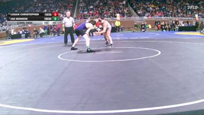 D2-138 lbs Cons. Semi - Jak Monroe, Three Rivers vs Logan Christopher, Fenton