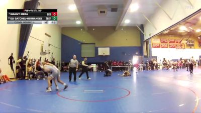 132 lbs Cons. Round 4 - Manny Meza, Calvary Chapel Downey vs Eli Gatchel-Hernandez, Temescal Canyon