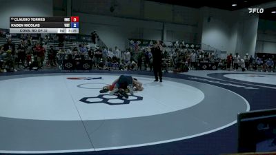 74 kg Cons. Rd Of 32 - Claudio Torres, Hawkeye Wrestling Club vs Kaden Nicolas, Viking RTC