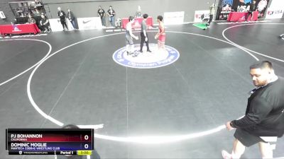 138 lbs Cons. Round 1 - Pj Bohannon, California vs Dominic Moglie, Manteca Cobras Wrestling Club