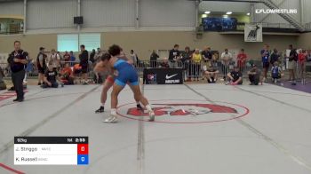 92 kg Consolation - Jackson Striggow, Michigan Regional Training Center vs Kaden Russell, Blue Blood Wrestling Club