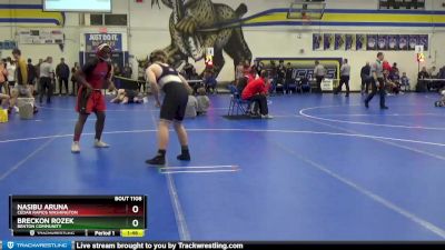 JV-21 lbs Round 2 - Nasibu Aruna, Cedar Rapids Washington vs Breckon Rozek, Benton Community