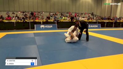 MAURILIO SANTOS vs SAM CROOK 2018 World Master IBJJF Jiu-Jitsu Championship