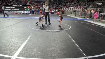 45 lbs Semifinal - Hendrix Ellsbury, Elk County vs Tinley Irving, Plainville Kids Wrestling Club