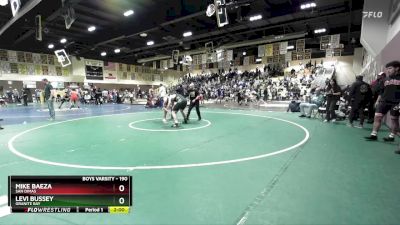 190 lbs Quarterfinal - Levi Bussey, Granite Bay vs Mike Baeza, San Dimas