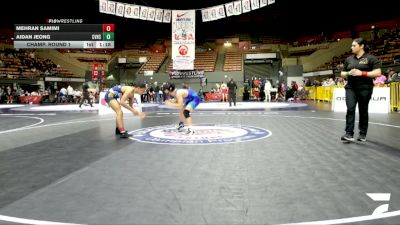 Junior Boys - 120 lbs Champ. Round 1 - Aidan Jeong, Castro Valley High School Wrestling vs Mehran Samimi