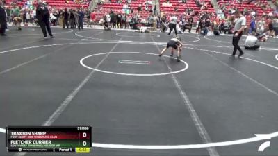 49 lbs Cons. Round 4 - Traxton Sharp, Fort Scott Kids Wrestling Club vs Fletcher Currier, Southwest Timberwolves Kids Wr