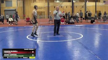 133 lbs Champ. Round 2 - Scout Santos, UN Clackamas Community College vs Mason Russell, Unattached