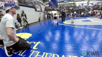 52 lbs Round Of 16 - Carston Fry, Blue Devil Wrestling vs Maddox Sacco, Lone Grove Takedown Club