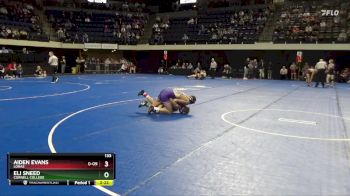133 lbs Champ. Round 2 - Eli Sneed, Cornell College vs Aiden Evans, Loras
