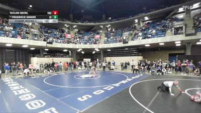 105 lbs Champ. Round 3 - Prudence Snider, Belleville (Althoff Catholic) vs Taylor Nevel, Lena-Winslow Stockton