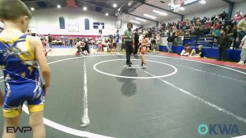 49 lbs Consi Of 8 #1 - Danger Shimonek, Pawhuska Elks Takedown vs Noah Backus, Newkirk Takedown Club