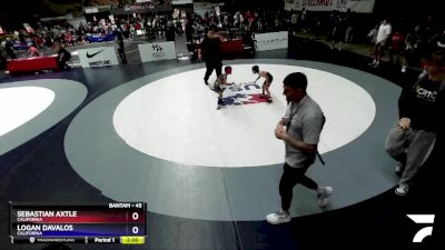 45 lbs Semifinal - Sebastian Axtle, California vs Logan Davalos, California