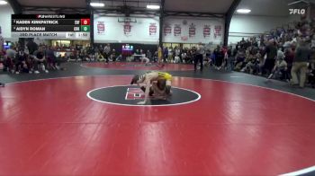138 lbs 3rd Place Match - Kaden Kirkpatrick, Eddyville-Blakesburg-Fremont vs Aidyn Roman, CR Kennedy
