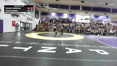 Girls 142 lbs Quarterfinal - Leah Schaden, UPrep Girls vs Mariah Anderson, Las Plumas Girls