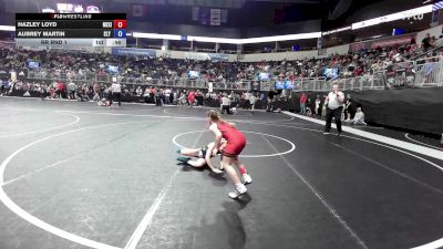 60.8-66.2 lbs Rr Rnd 1 - Hazley Loyd, Mexico Youth Wrestling vs Aubrey Martin, Sly Fox Wrestling Club