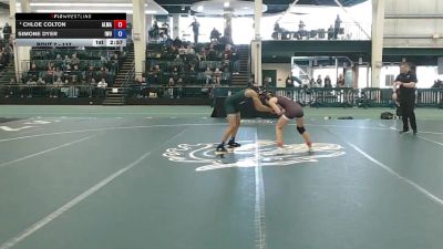 117 lbs Champ. Round 1 - Simone Dyer, Illinois Wesleyan vs Chloe Colton, Alma