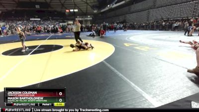 53-55 lbs Round 2 - Jackson Coleman, Twin City Wrestling Club vs Mason Bartholomew, Enumclaw Yellow Jackets Wrestling Club