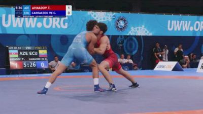 63 kg Final 3-5 - Tural Ahmadov, Azerbaijan vs Clisman Carracedo Veliz, Ecuador