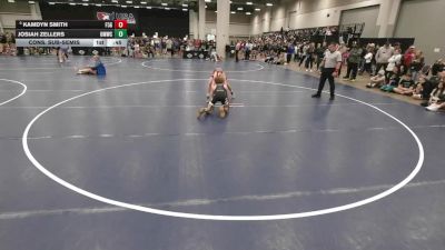 100 lbs Cons. Sub-semis - Josiah Zellers, Open Mats Wrestling Club vs Kamdyn Smith, F-5 Grappling