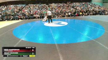150 lbs Champ. Round 2 - Reed Kamperman, Mountain View vs Brody Buzzard, Harrisburg