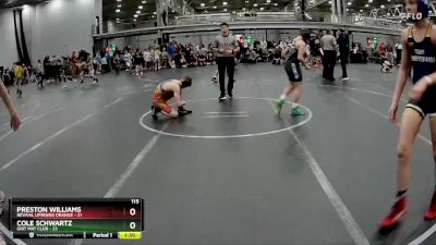 115 lbs Round 1 (4 Team) - Preston Williams, Revival Uprising Orange vs Cole Schwartz, Grit Mat Club