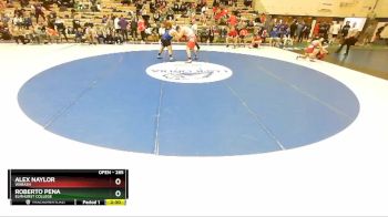 285 lbs Cons. Round 2 - Alex Naylor, Wabash vs Roberto Pena, Elmhurst College