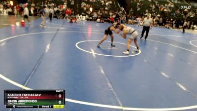 165 lbs Cons. Round 4 - Asadbek Fayzullaev, Northwest College vs Simon Arredondo, Concordia (Neb.)