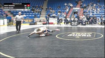 160 lbs 3rd Place - Nicky Negron, Bishop McDevitt vs Ewan Olson, Derry Area