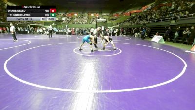 128 lbs Round Of 16 - Drake Mello, Paso Robles vs Thunder Lewis, Clovis