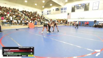 150 lbs Champ. Round 1 - Jd Forsyth, Santa Margarita Catholic High vs Wyatt Greenwell, Lancers WC