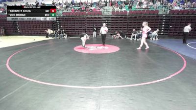 140 lbs Quarterfinal - Serenity State, Gaffney vs Zoe Osman, West Florence