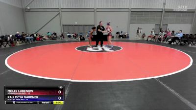 130 lbs Round 2 (8 Team) - Molly Lubenow, Pennsylvania Red vs Kalliscya Gardner, South Carolina