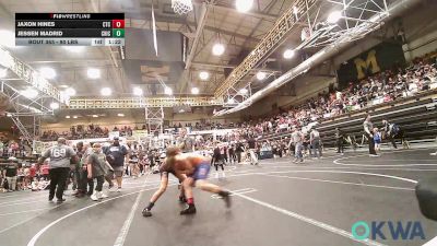 90 lbs Final - Jaxon Hines, Comanche Takedown Club vs Jessen Madrid, Chickasha Youth Wrestling